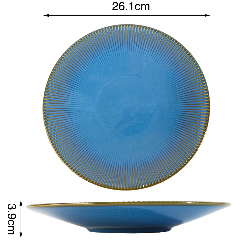 Reactive Glaze 16 Piece Dinner Set - Blue, Porcelain