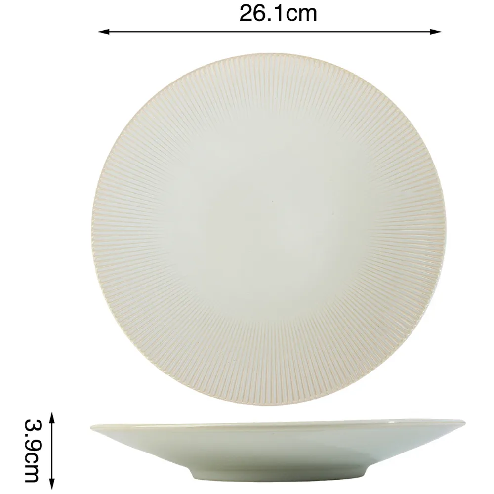 Reactive Glaze 16 Piece Dinner Set - Cream, Porcelain