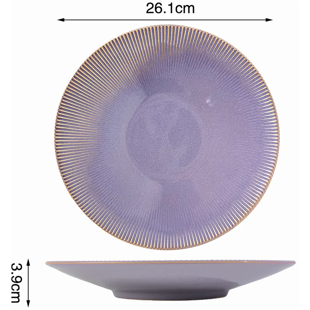 Reactive Glaze 16 Piece Dinner Set - Purple, Porcelain