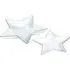 Set of 2 Star Plates with Platinum Rim - White