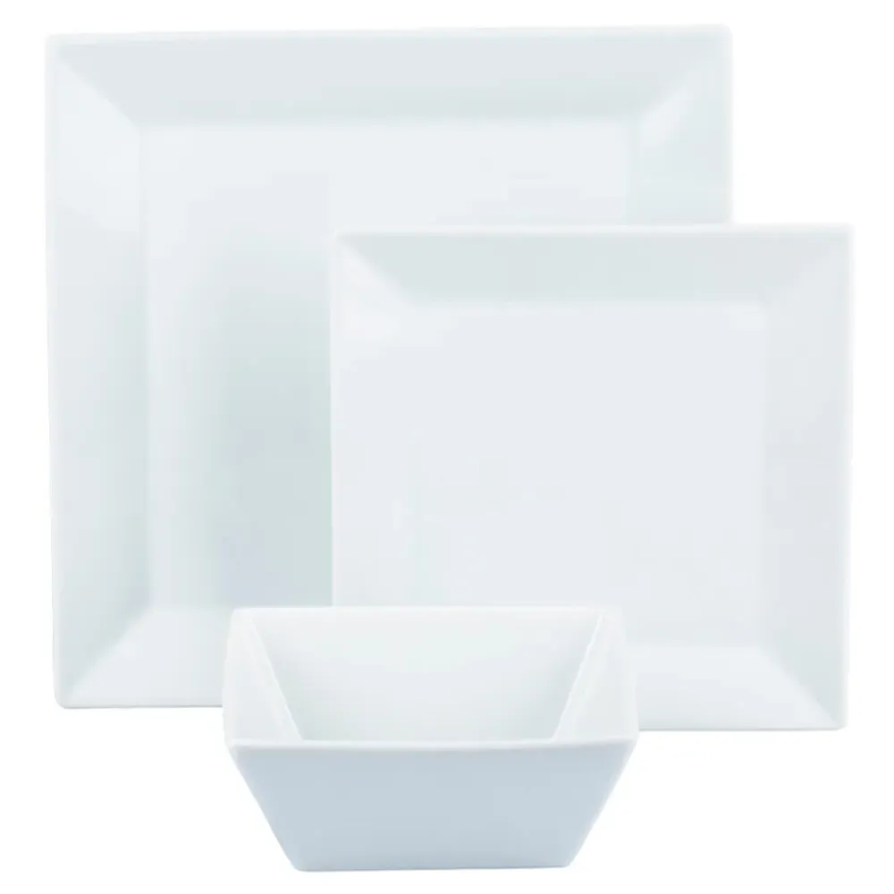 Soho Square 12 Piece Dinner Set - White