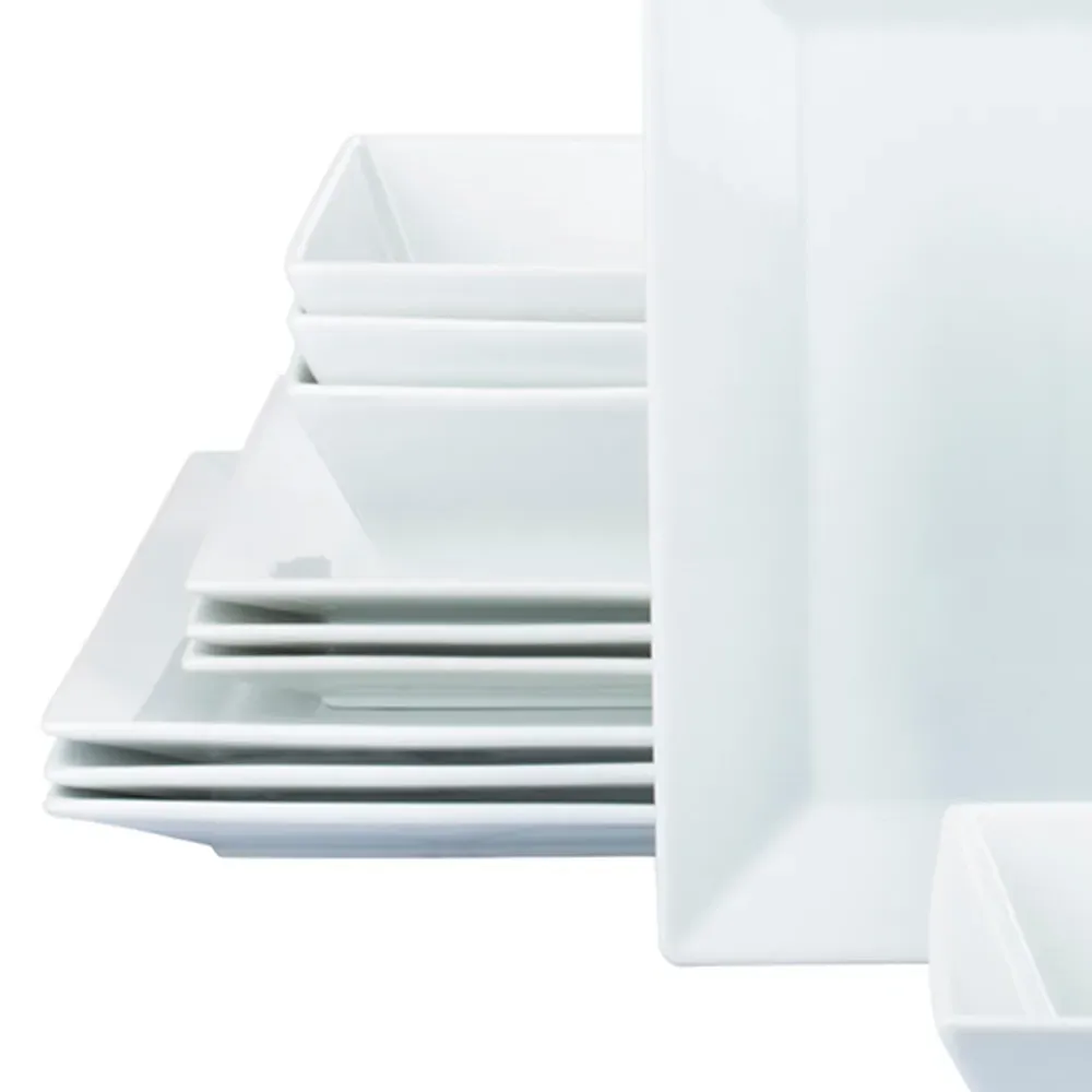 Soho Square 12 Piece Dinner Set - White