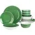 Spinwash 16 Piece Dinner Set - Forest Green, Porcelain
