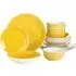 Spinwash 16 Piece Dinner Set - Sunshine Yellow, Porcelain