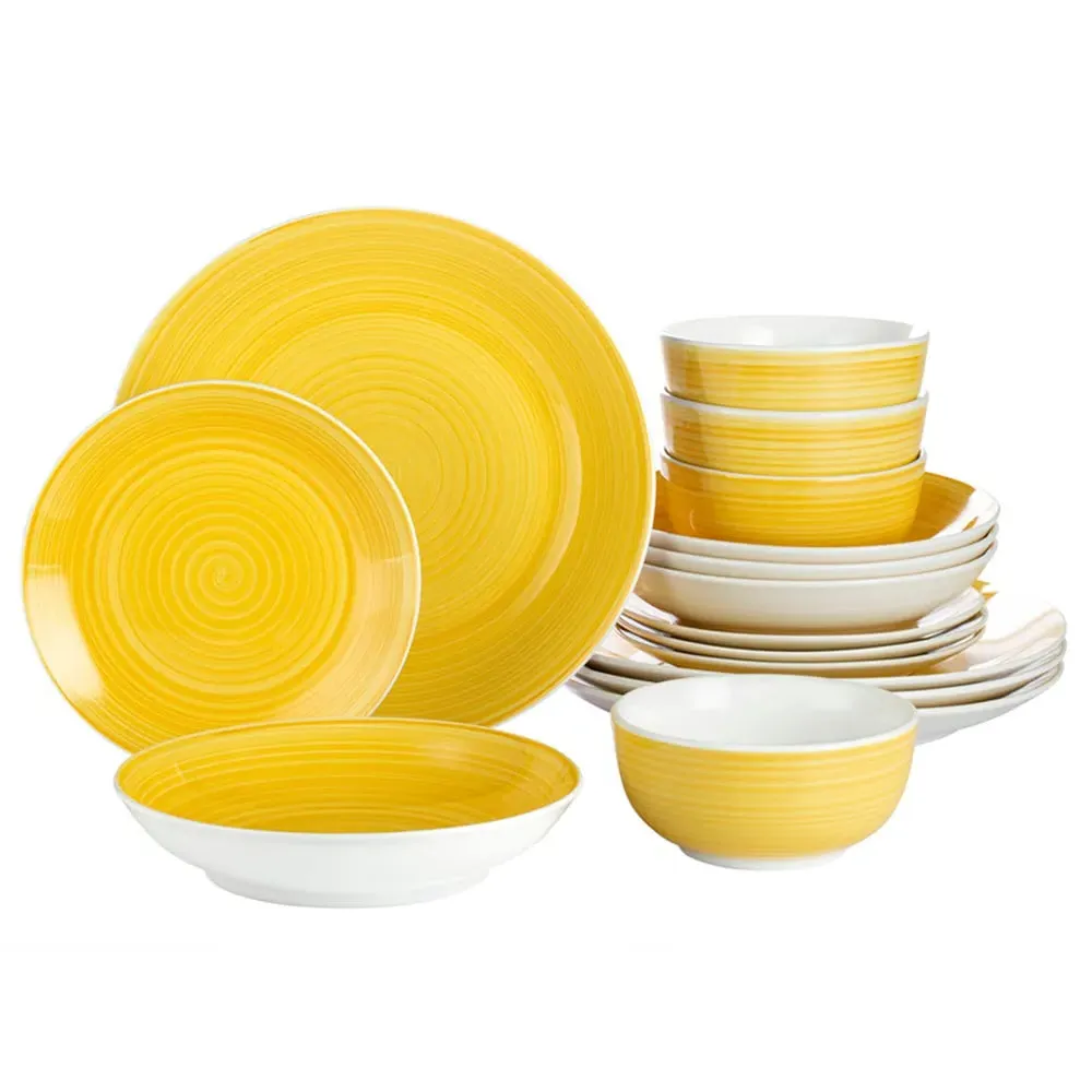 Spinwash 16 Piece Dinner Set - Sunshine Yellow, Porcelain image