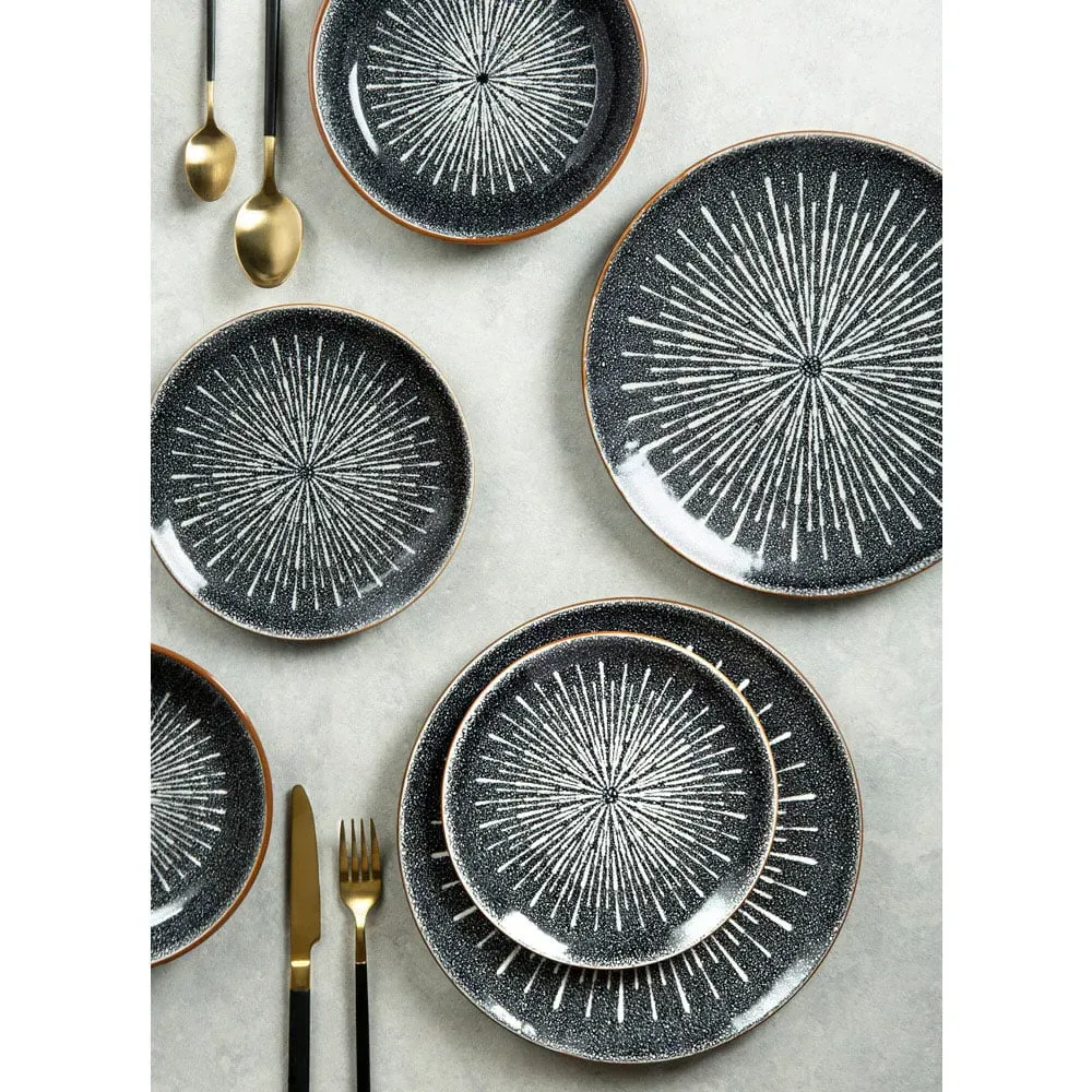 Starburst Reactive Glaze 12 Piece Dinner Set - Multi, Stoneware