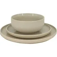 Stone and Cream Dual Tone 12 Piece Dinner Set - Cream