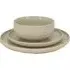 Stone and Cream Dual Tone 12 Piece Dinner Set - Cream