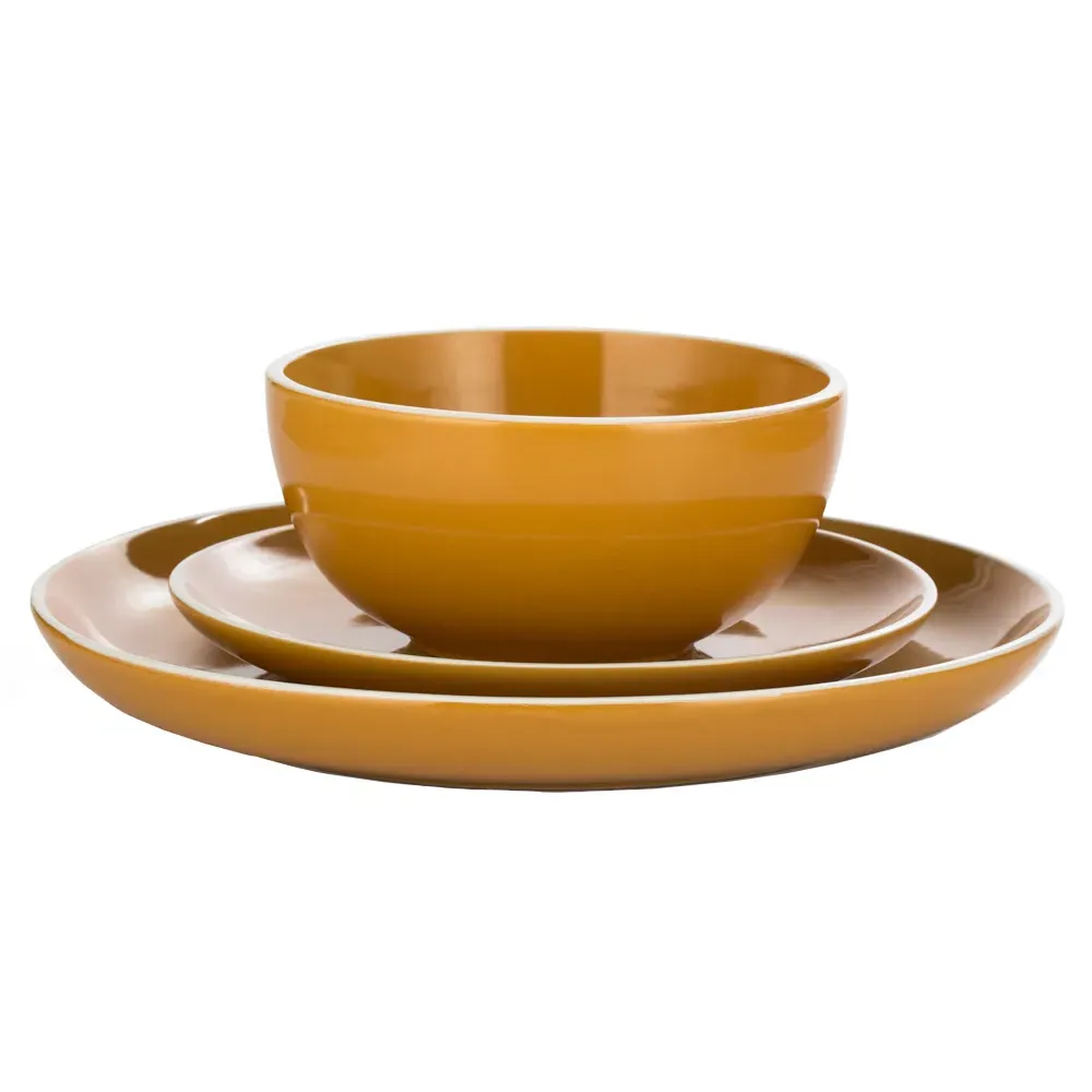 Waterside 12 Piece Dinner Set - Yellow