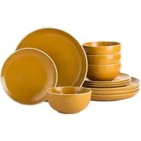 Waterside 12 Piece Dinner Set - Yellow
