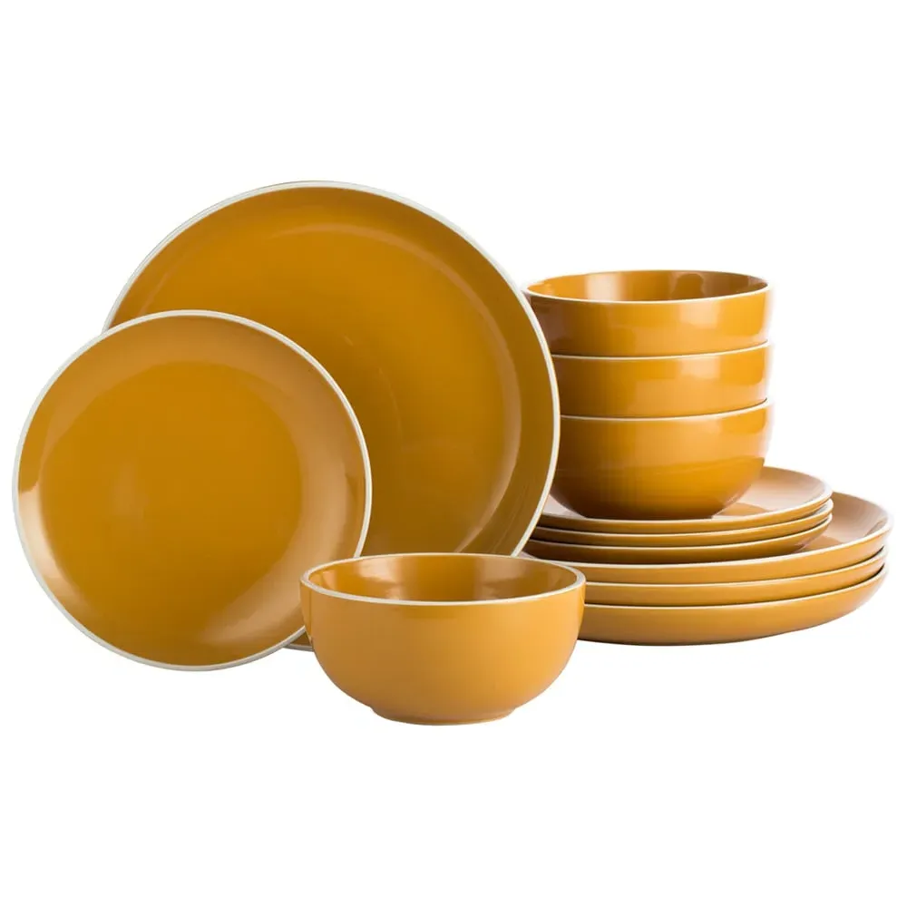 Waterside 12 Piece Dinner Set - Yellow image