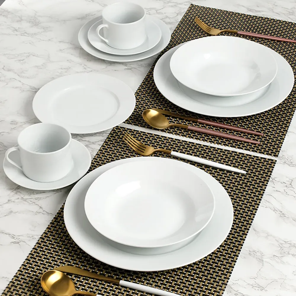 Waterside 20 Piece Dinner Set - White, Porcelain