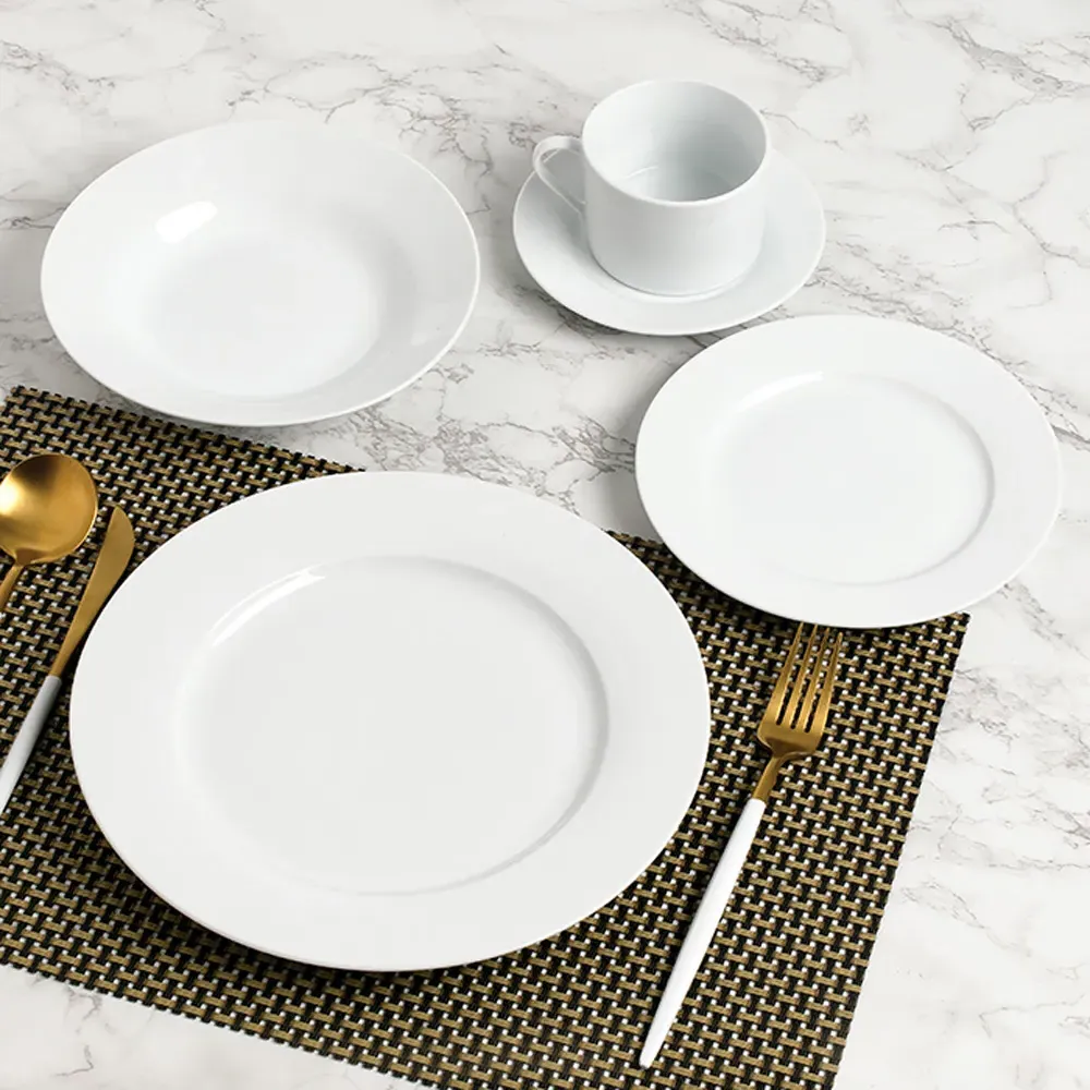 Waterside 20 Piece Dinner Set - White, Porcelain