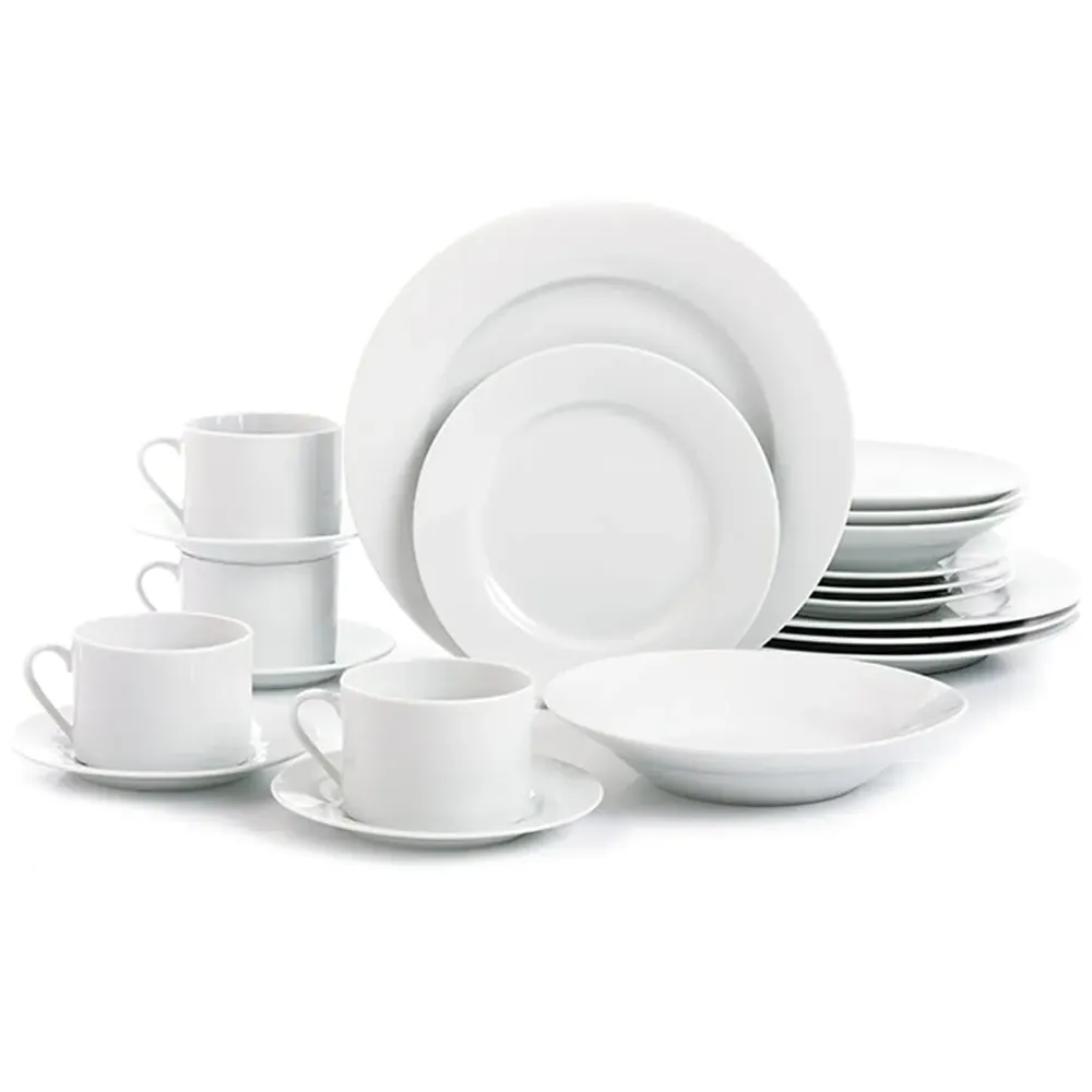 Waterside 20 Piece Dinner Set - White, Porcelain image