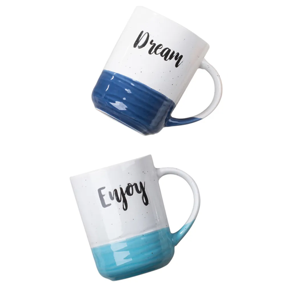 Waterside Slogan Dipped Mug Set 6 Pack - Multi-Color