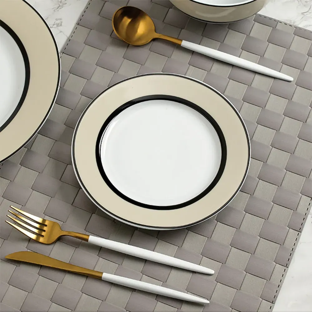 York 12 Piece Dinner Set - Cream