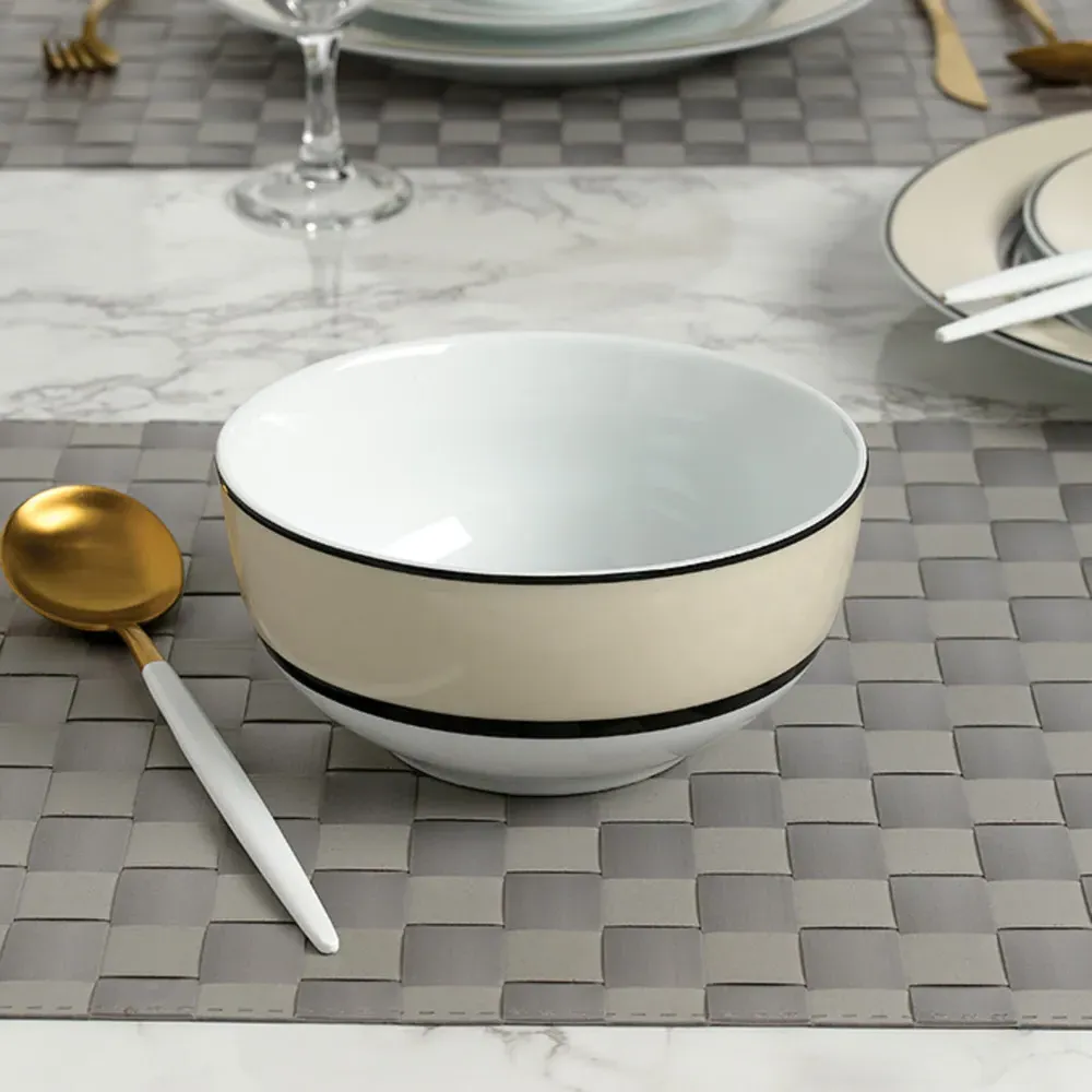 York 12 Piece Dinner Set - Cream