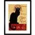 Black Cat Chat Noir Rodolphe Salis Framed Wall Art Print - Red