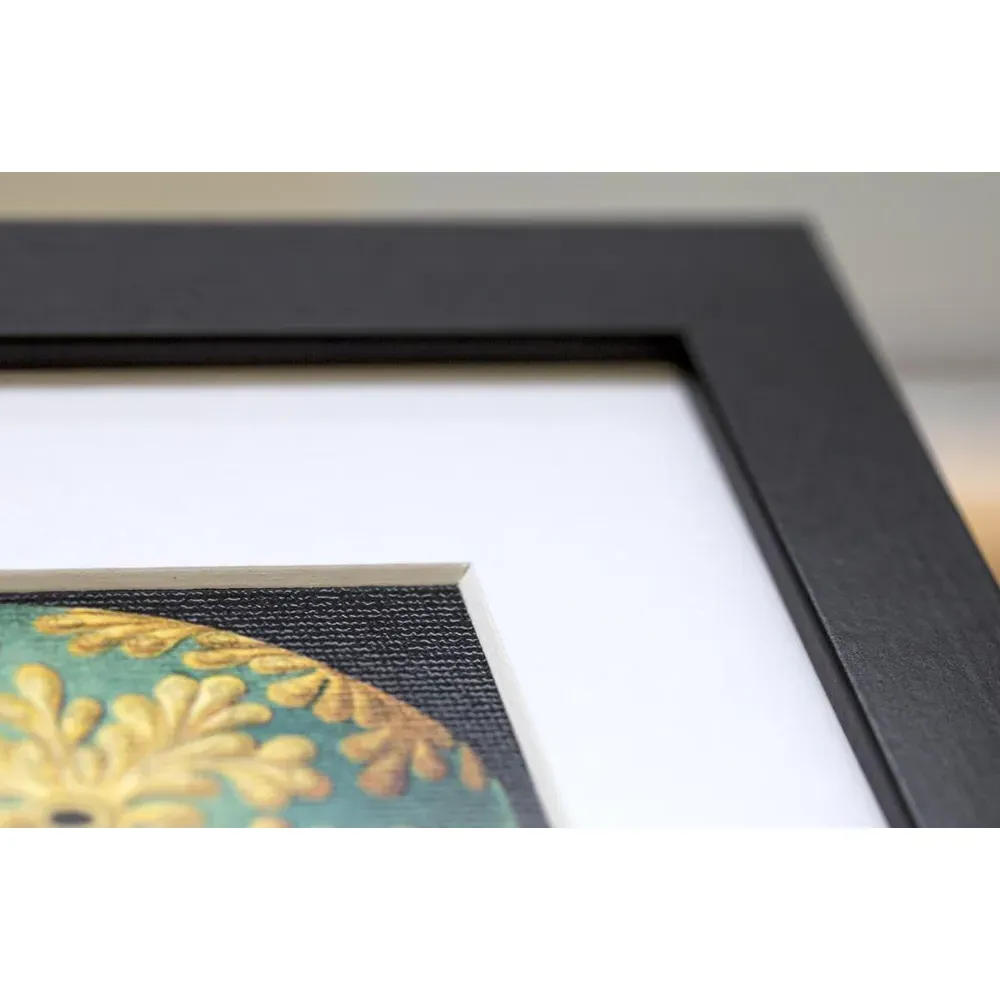 Cat Butterfly Silhouette Graffiti Framed Wall Art Print - Black