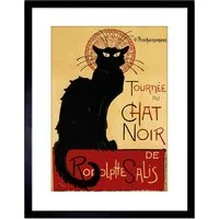 Cat Chat Noir Rodolphe Salis Framed Wall Art Print - Red