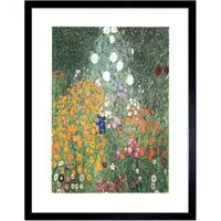 Gustav Klimt Garden 1907 Framed Wall Art Print - Multi