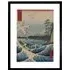 Utagawa Japanese Sea Off Satta Framed Wall Art Print - Blue