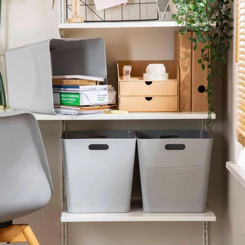 18L Storage Cube 3 Pack - Grey