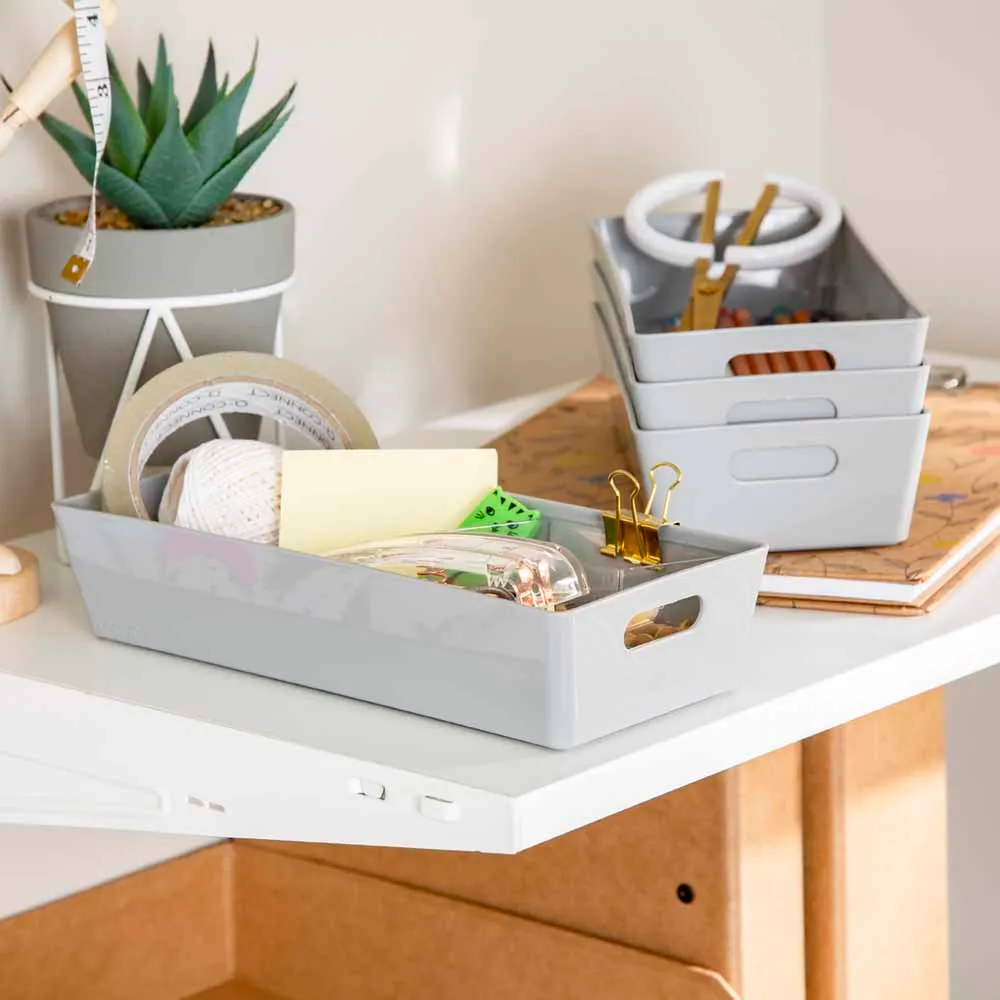 Studio 2.1 Rectangular Basket Set of 4 - Grey