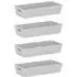 Studio 2.1 Rectangular Basket Set of 4 - Grey