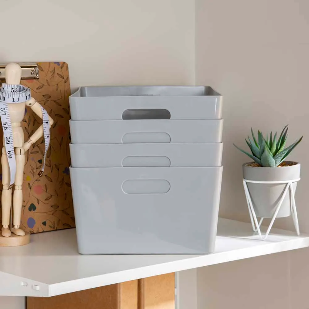 Studio 5.02 Large Storage Basket Set of 4 - Grey