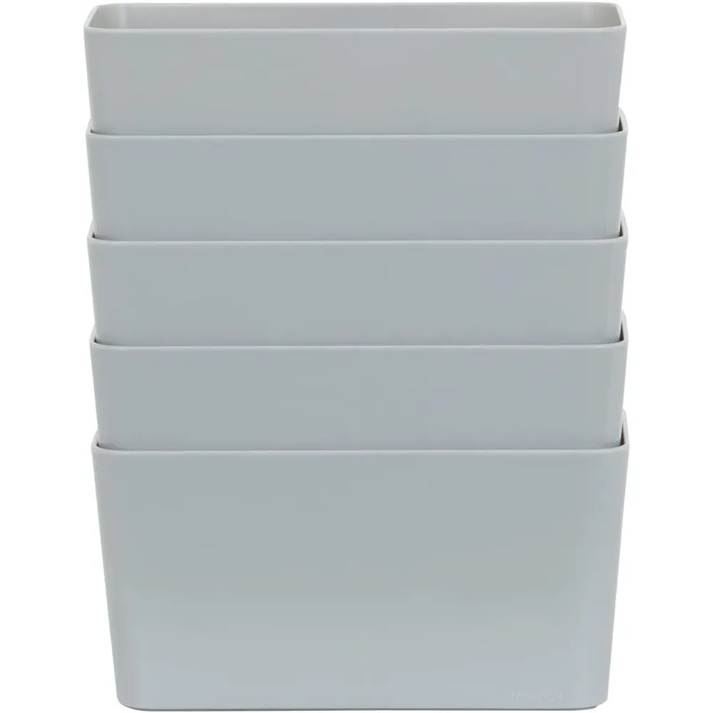 Studio 6.01 Rectangular Storage Basket 5 Pack - Grey