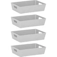 Studio Slim Storage Basket 4 Pack - Grey