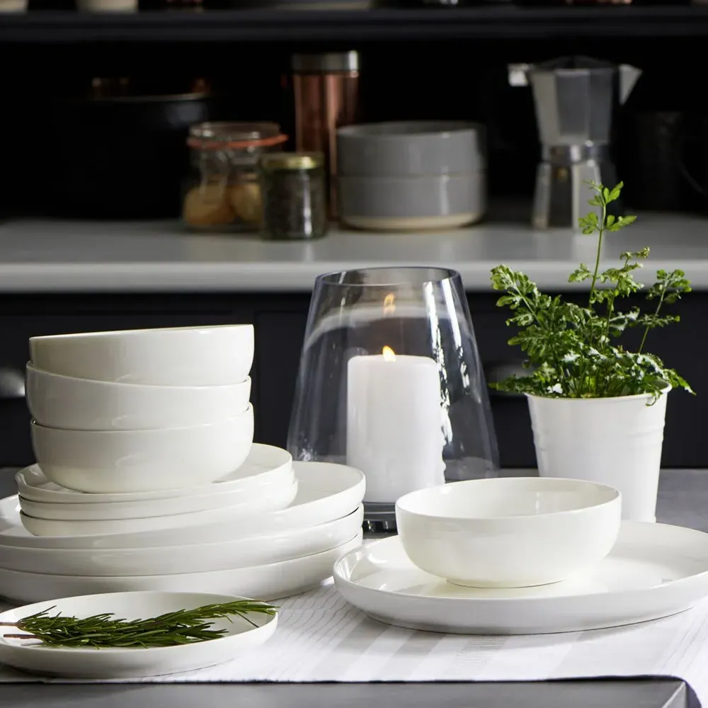 12 Piece Dinner Set - White, Bone China