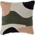 Abstract GreenTuft Cushion 43 x 43cm - Multi, Cotton