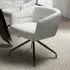 Artemis Swivel Chair - White, Corduroy