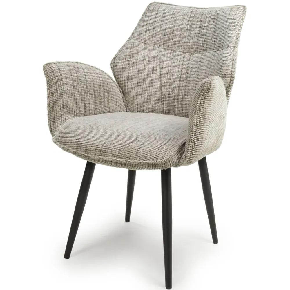 Baltimore Set of 2 Swivel Dining Chairs - Toffee, Tweed