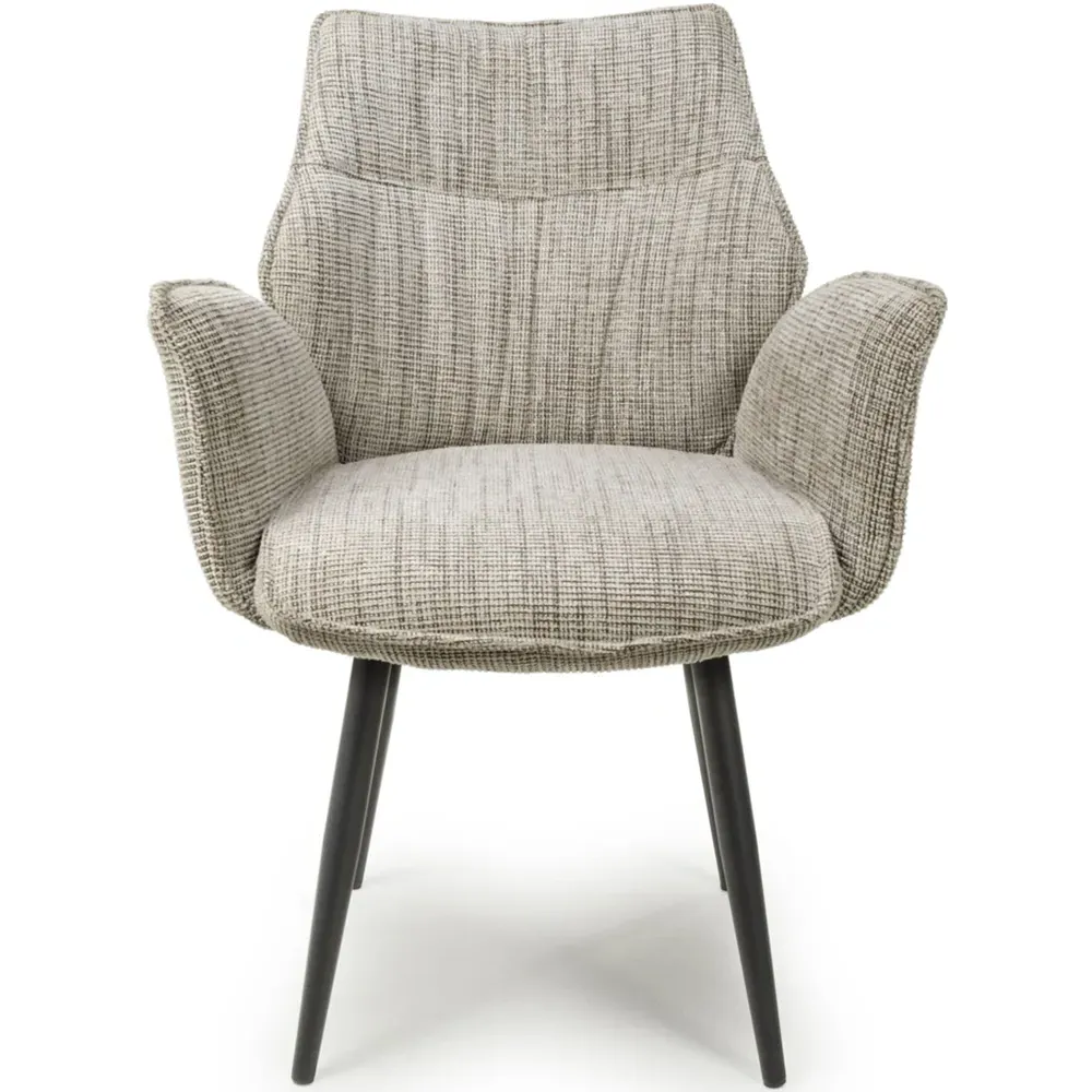 Baltimore Set of 2 Swivel Dining Chairs - Toffee, Tweed