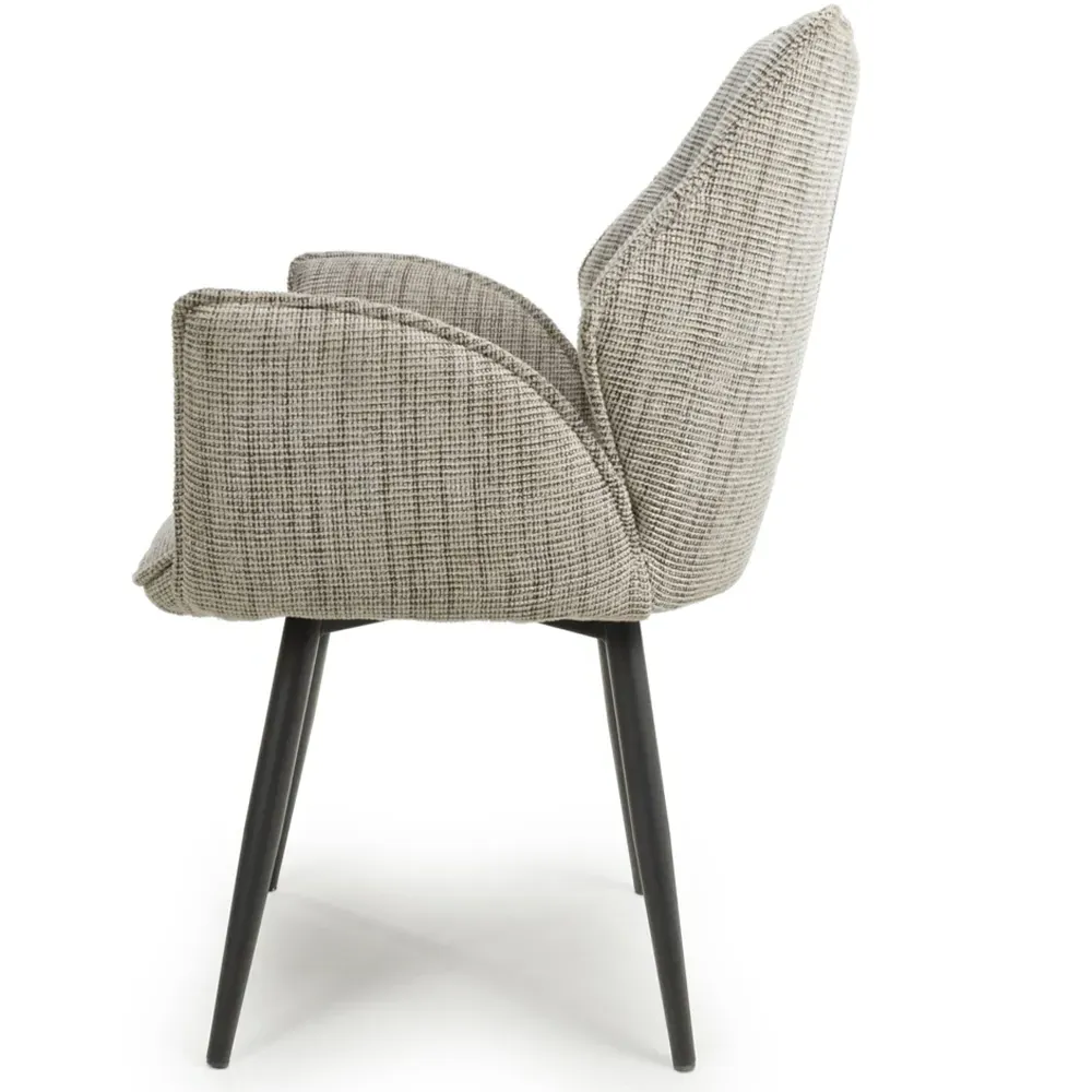 Baltimore Set of 2 Swivel Dining Chairs - Toffee, Tweed