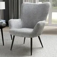 Bordeaux Textured Chenille Armchair - Grey
