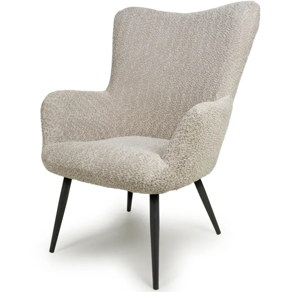 Bordeaux Textured Chenille Armchair - Mink