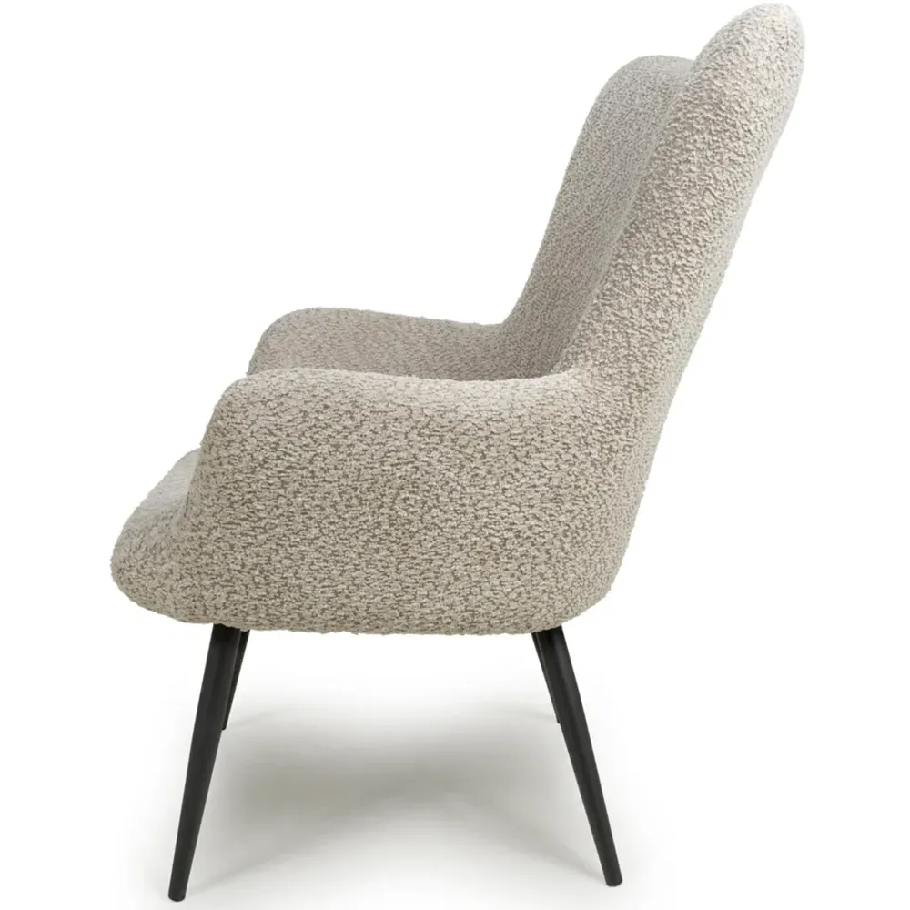 Bordeaux Textured Chenille Armchair - Mink