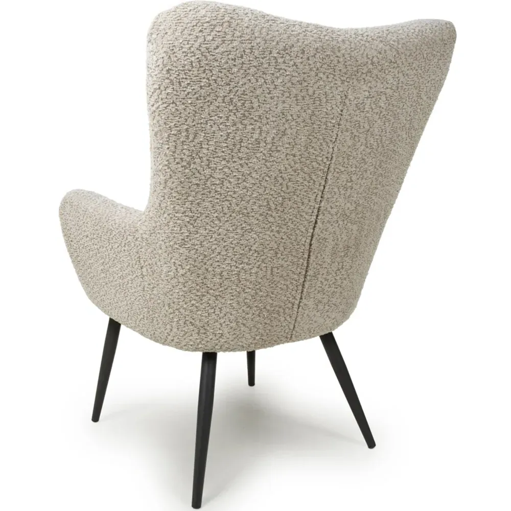 Bordeaux Textured Chenille Armchair - Mink
