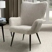 Bordeaux Textured Chenille Armchair - Mink