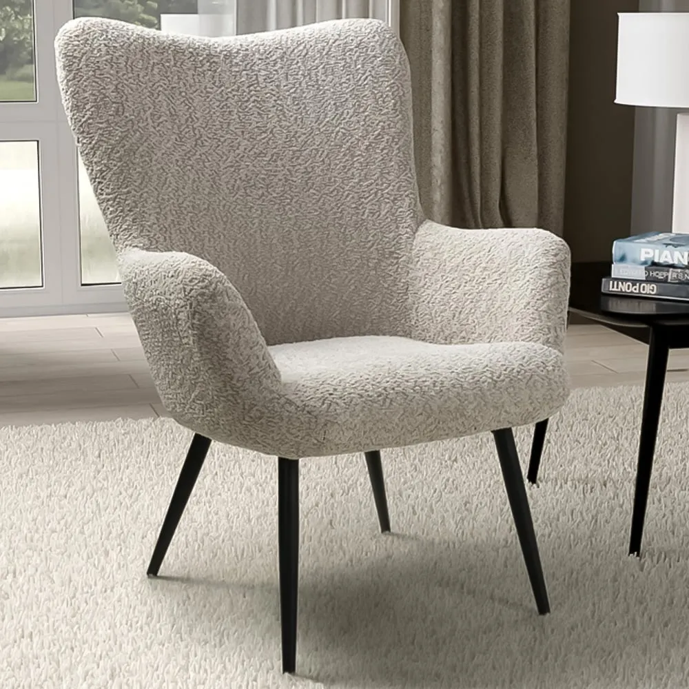 Bordeaux Textured Chenille Armchair - Mink
