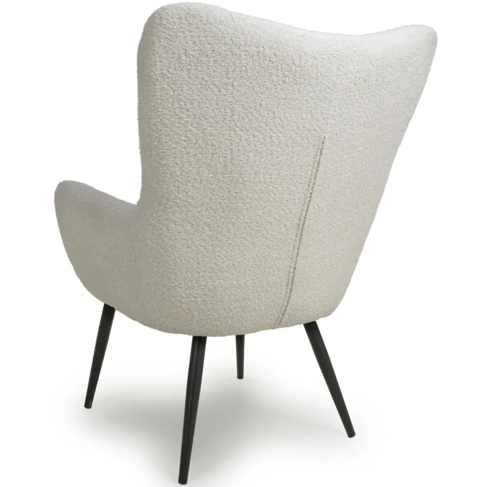 Bordeaux Textured Chenille Armchair - White