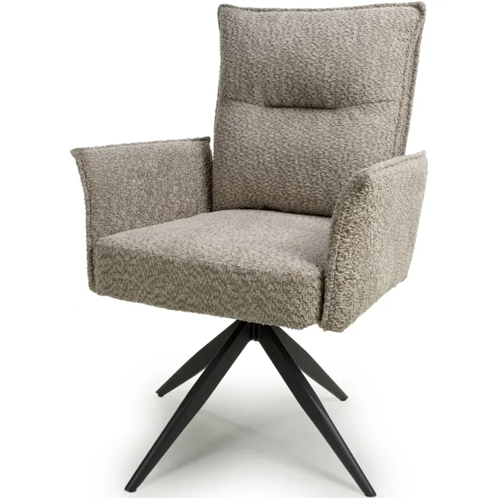 Brunswick Set of 2 Swivel Chairs - Mink, Chenille