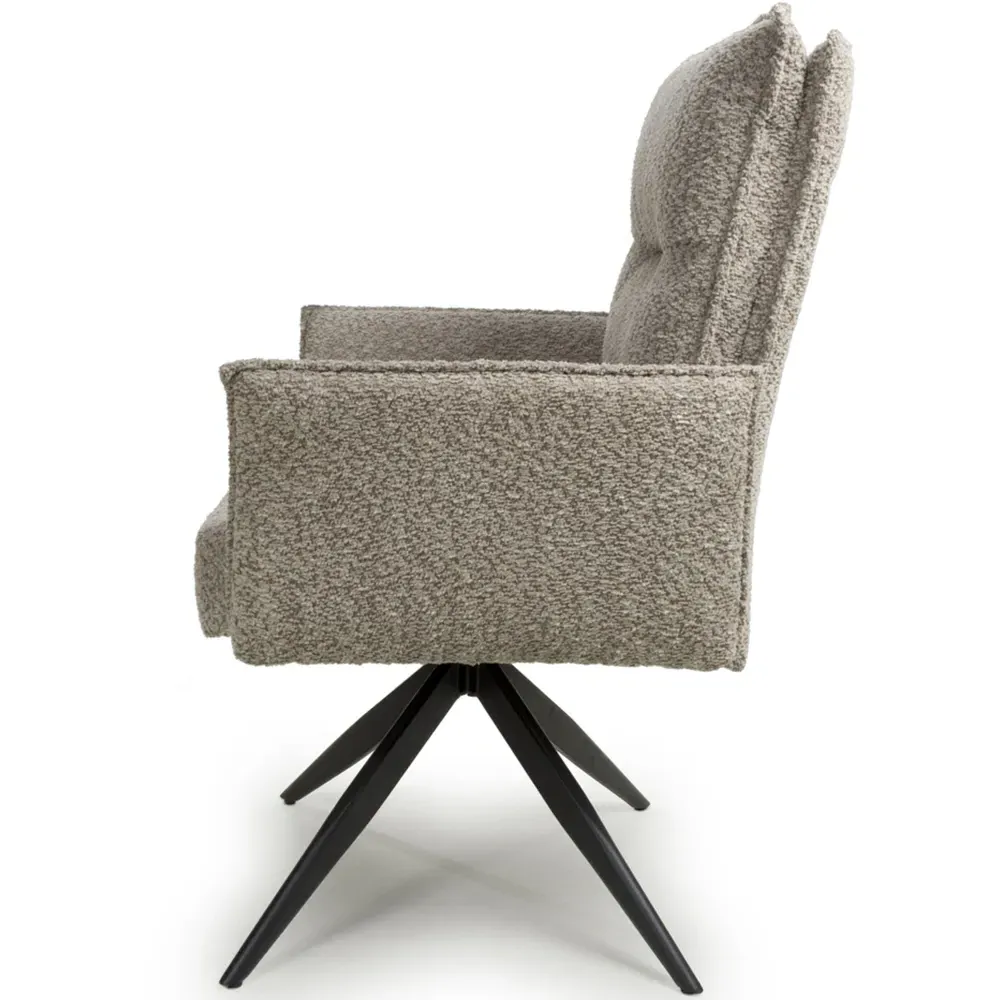 Brunswick Set of 2 Swivel Chairs - Mink, Chenille