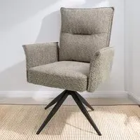 Brunswick Set of 2 Swivel Chairs - Mink, Chenille