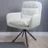 Cassidy Set of 2 Swivel Chair - White, Corduroy