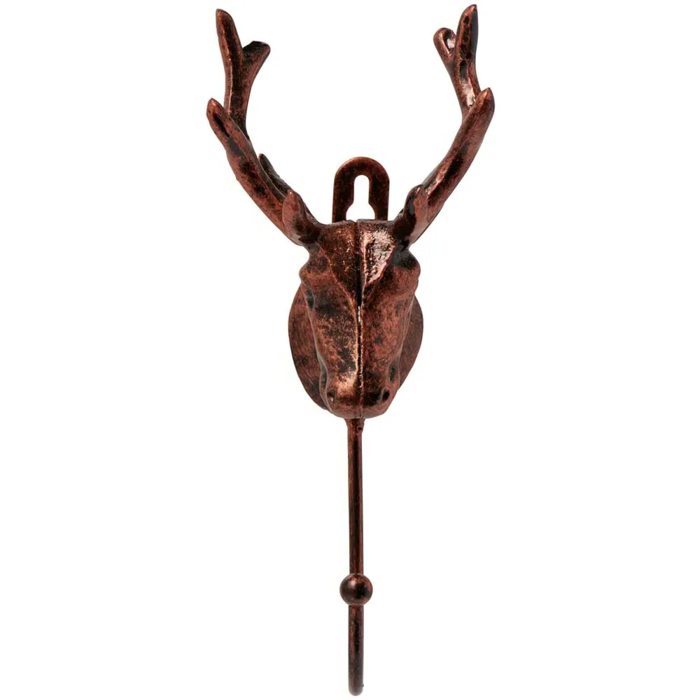 Country Stags Head Wall Hook HYS010 - Copper